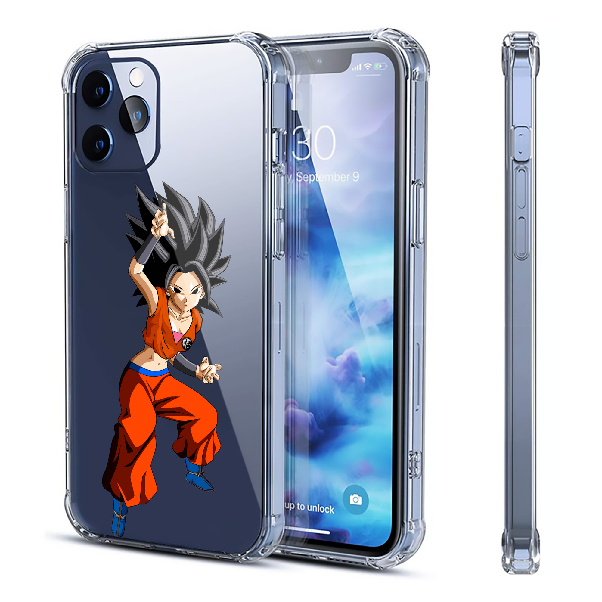 （画像用） ドラゴンボール カリフラ DRAGON BALL Caulifla 【iPhone 12シリーズ対応】透明スマホケース（クリアソフトケース）